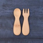 bamboo baby fork spoon
