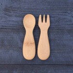 bamboo baby fork spoon