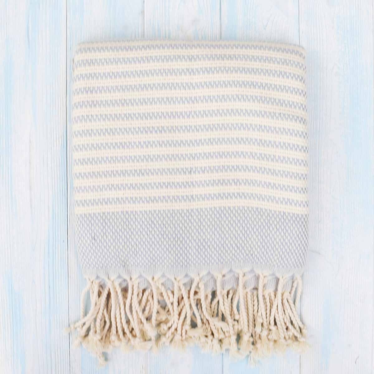 grey chunky weave turkish towel ebb flow cornwall