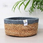 jute and seagrass storage basket small