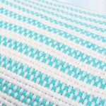 mint green chunky weave turkish towel close up