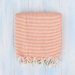 orange cosy weave turkish towel ebb flow cornwall