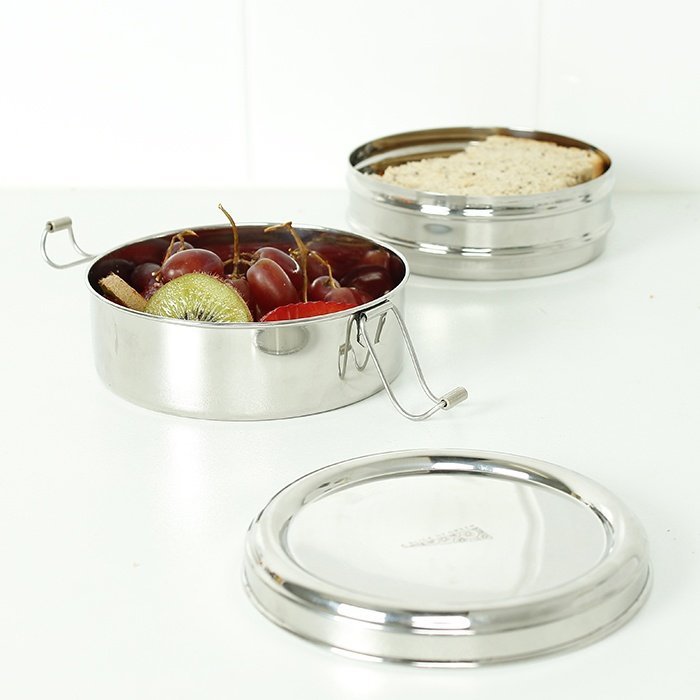 stainless steel lunch box round