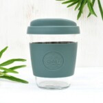 reusable coffee cup deep sea green sol 12oz