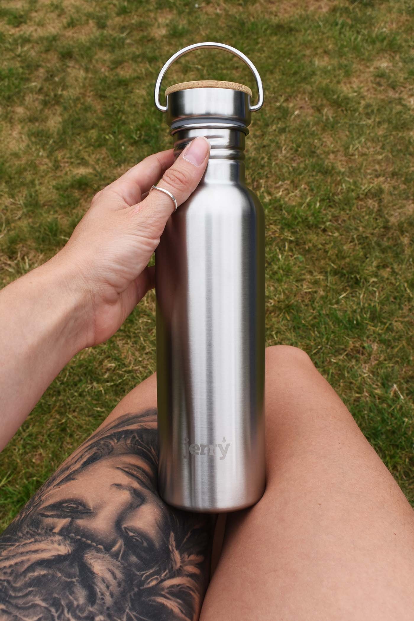 stainless steel water bottle by Jerry