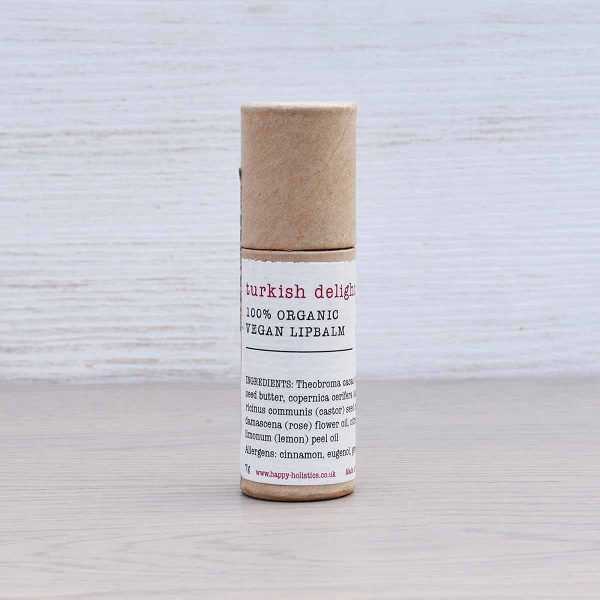 organic natural lip balm turkish delight happy holistics 55g