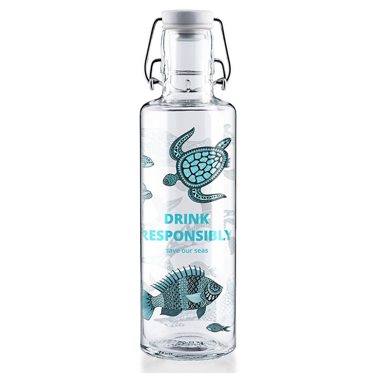 glass drinking bottle soul save our seas 0.6l