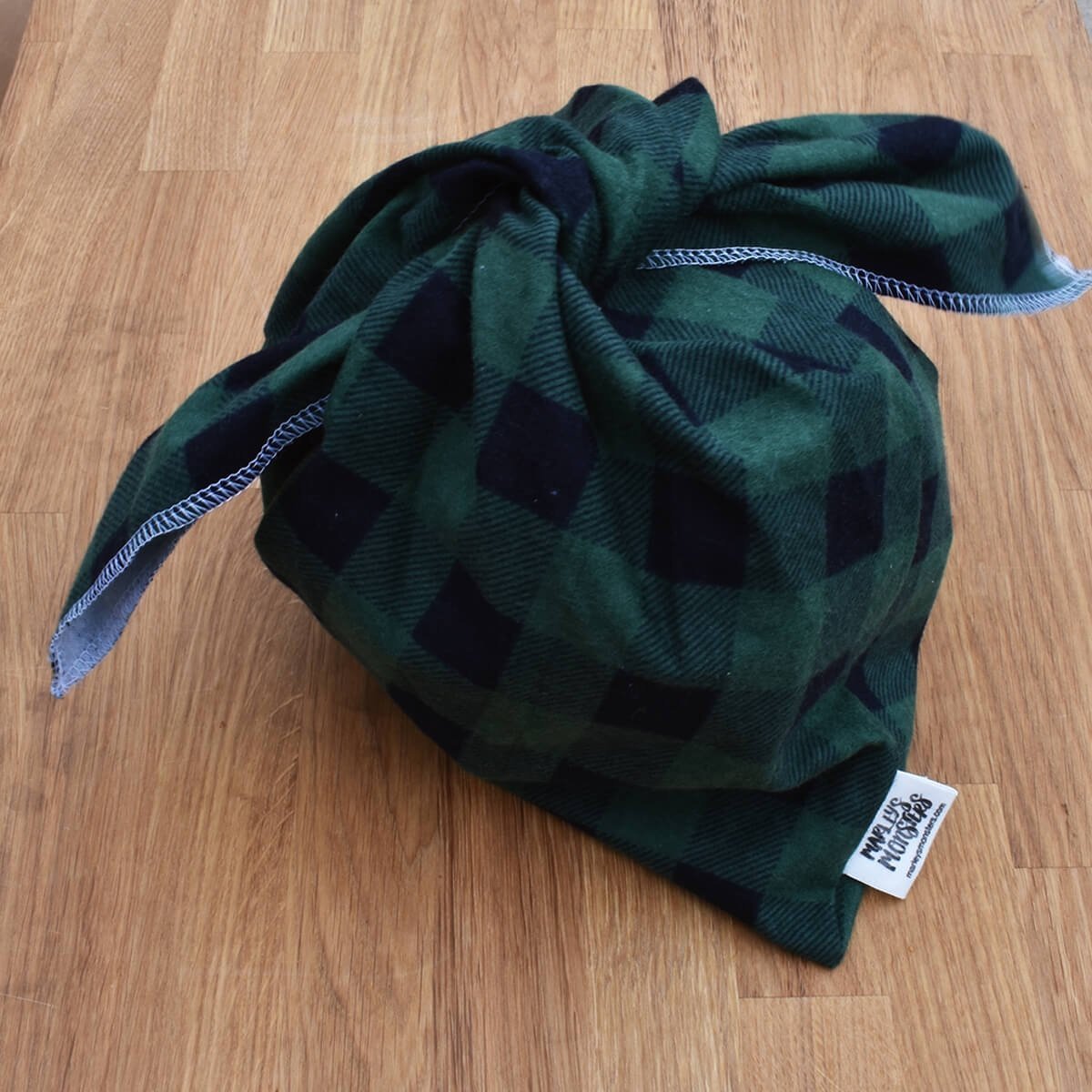 large bento bag green tartan marleys monsters