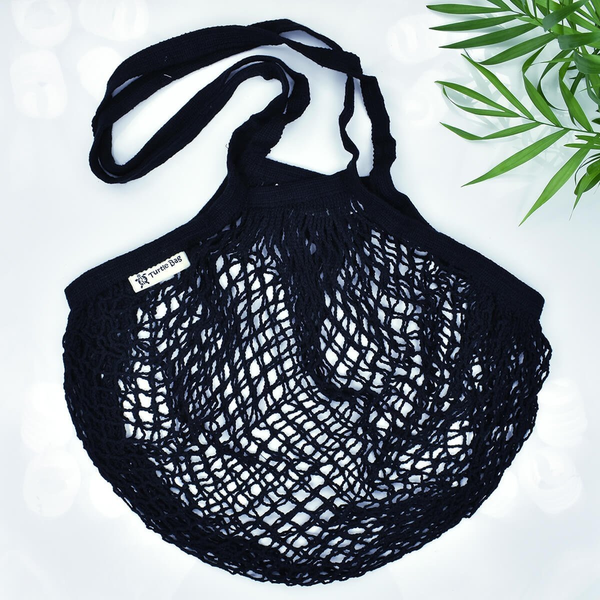 organic long handle turtle bag black