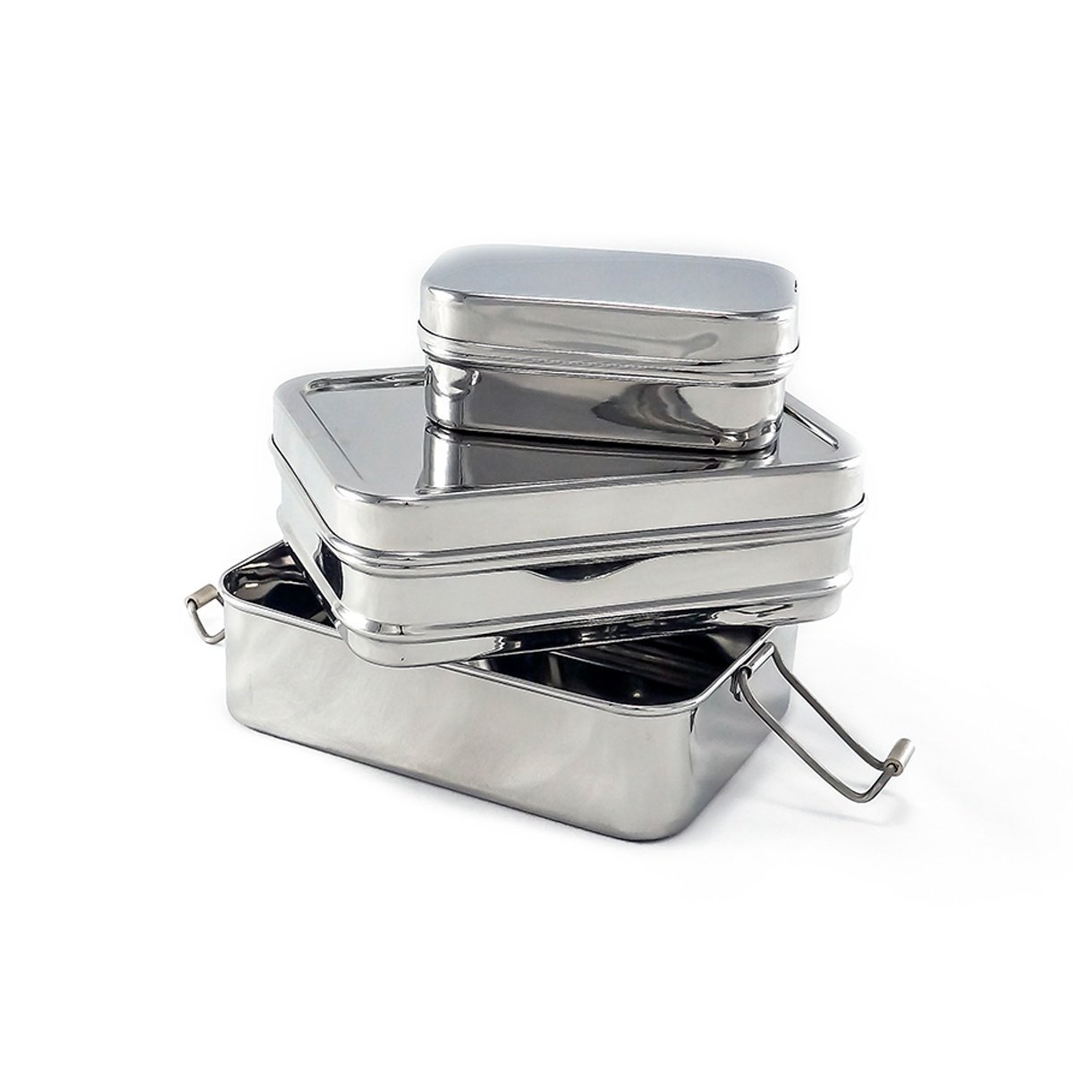 2 tier rectangle stainless steel my clever box