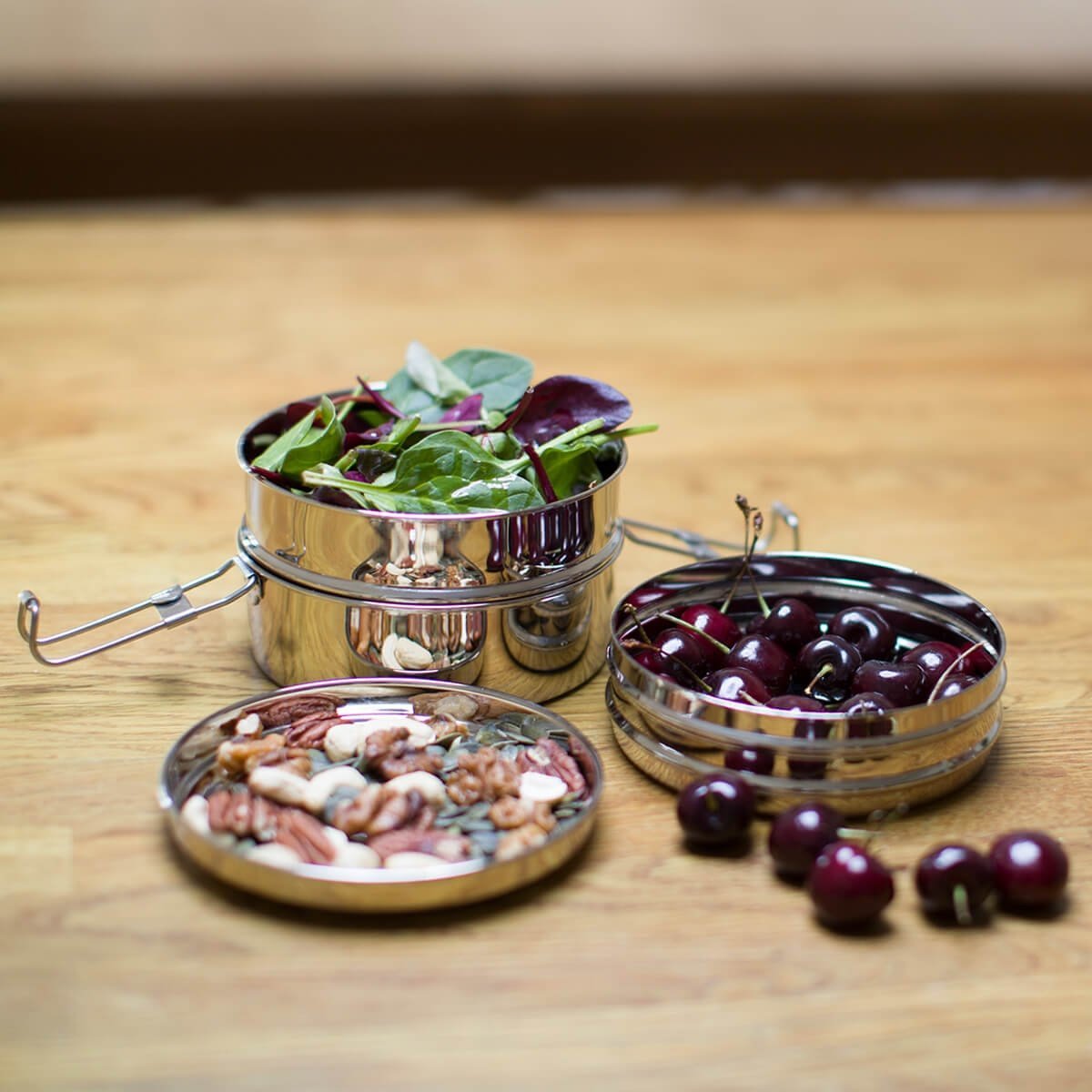 3 tier round stainless steel my clever box