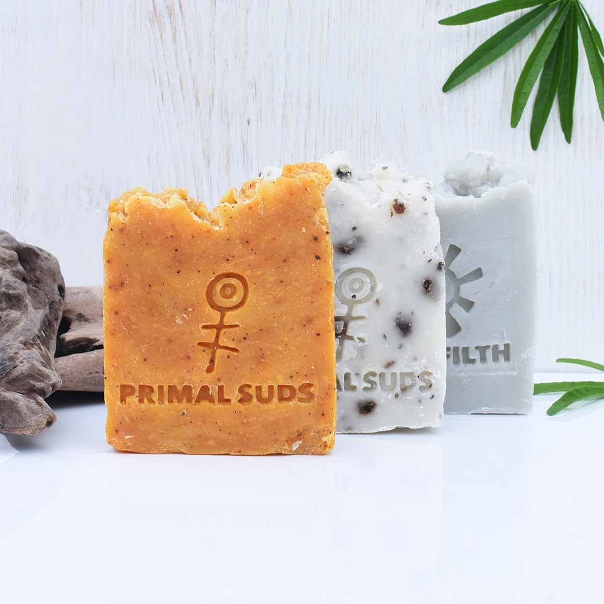 primal suds vegan soap bars group shot