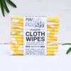 Marley’s Monsters reusable lemon print cloth wipes in packaging
