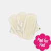 Eco-Femme Organic Cotton Panty Liners , Swirls 3 Pack , reverse side,