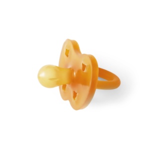 Hevea Crown Natural Rubber Pacifier Side View