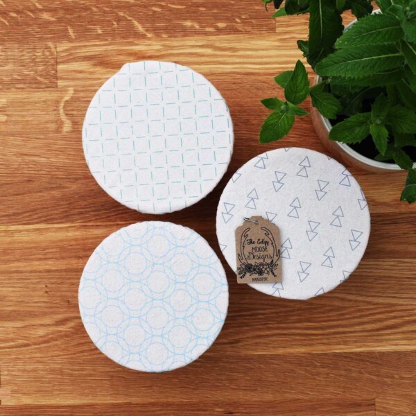 Your Green Kitchen Edgy Moose Mini Cotton Bowl Covers Geometric Print