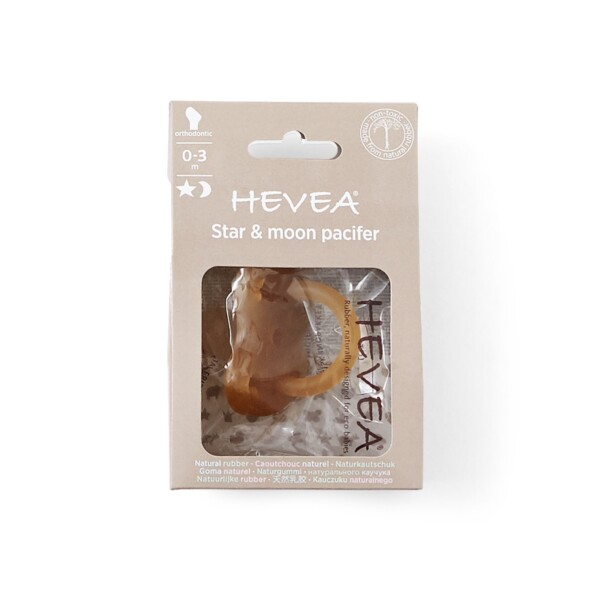 Hevea Star & Moon Natural Rubber Pacifier In Box