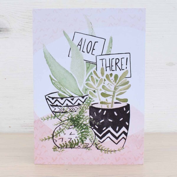 Stefanie Lau Eco-friendly Greetings Card Aloe There