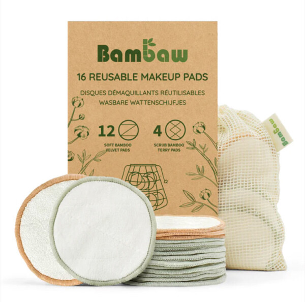 16 Reusable Makeup Remover Pad Set