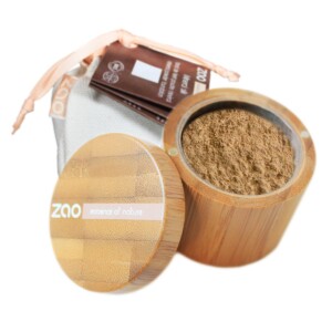 Zao Mineral Silk Foundation Powder And Travel Pouch