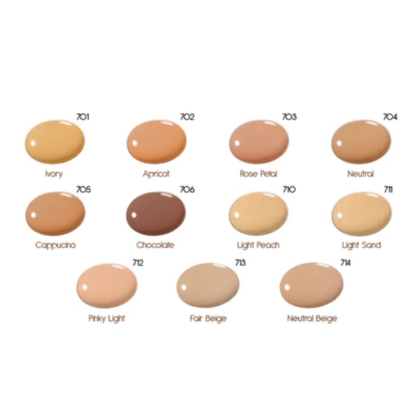 Zao Silk Foundation Shades