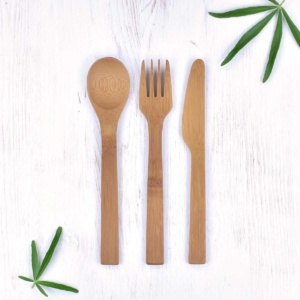 Bambu Bamboo Travel Cutlery Set