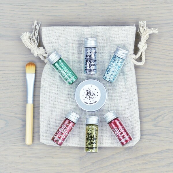 Eco Glitter Fun Christmas Eco Glitter Set With Bag, Brush And Gel