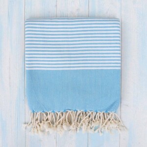 Ebb Flow Cornwall Blue Turkish Towel Quick Dry Hammam Towel