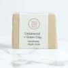 wild sage & co cedar wood and green clay Soap Bar packaging