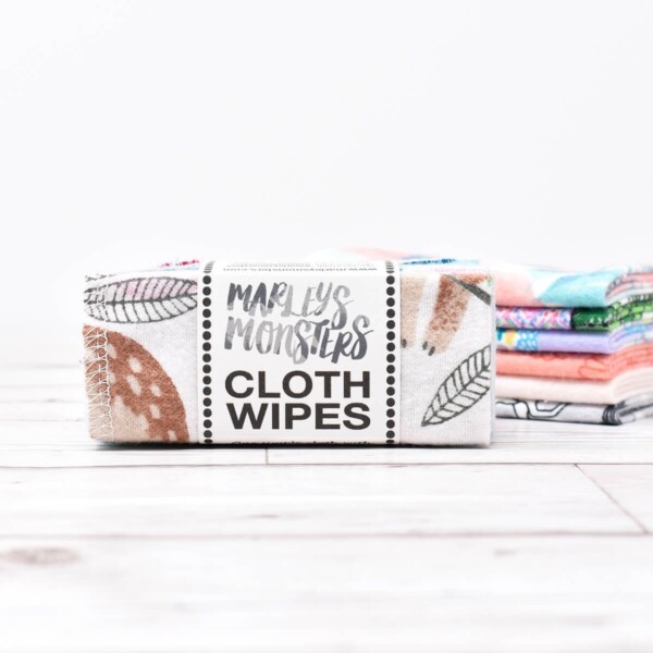 Marley’s Monsters reusable mixed print cloth wipes