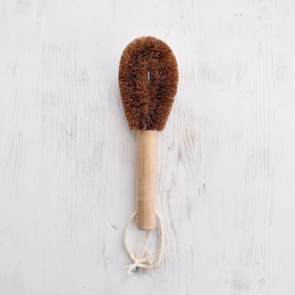 LoofCo Coconut Dish Washing Brush With Wooden Handle