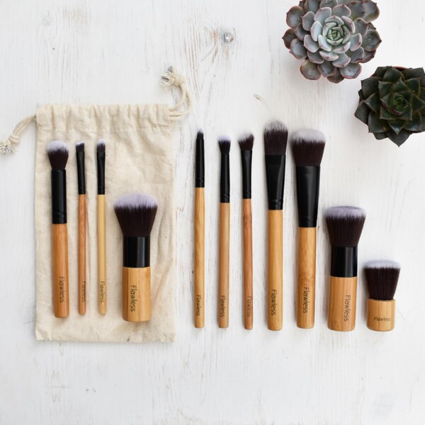 Flawless 10 Piece Bamboo Makeup Brush Set