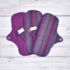 Eco-Femme Cotton Panty Liners ,Vibrant Stripe ,3 Pack, cotton , purple, plastic-free, handmade, Washable,