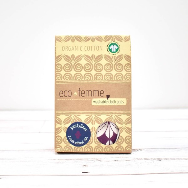 Eco-Femme Organic Cotton Panty Liners , Swirls 3 Pack box,