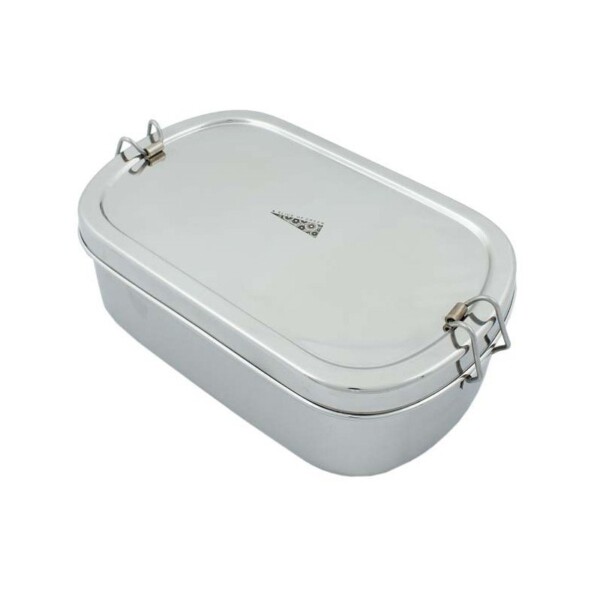 A Slice of Green Extra Large Stainless Steel Oval Lunch Box