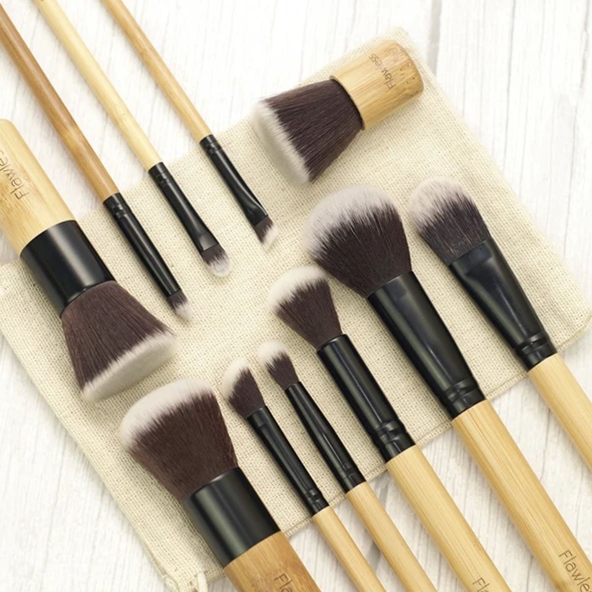 Flawless 11 Piece Bamboo Makeup Brush Set | Peace With The Wild