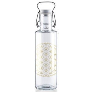 Soul Flower Of Life Glass Water Bottle