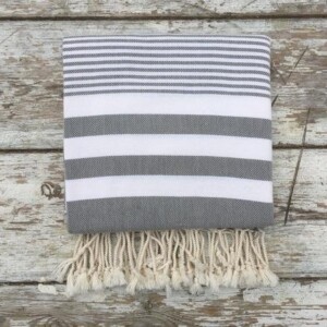 Ebb Flow Cornwall Grey Turkish Towel Quick Dry Chappie Hammam Towel