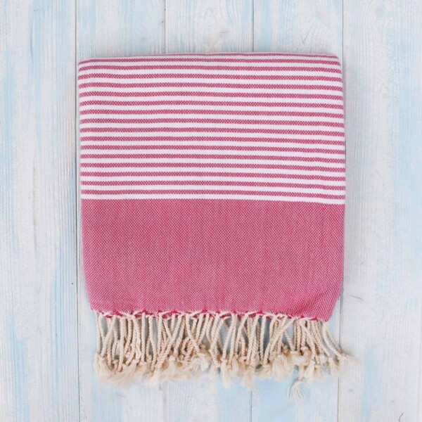 Ebb Flow Cornwall Pink Turkish Towel Quick Dry Hammam Towel