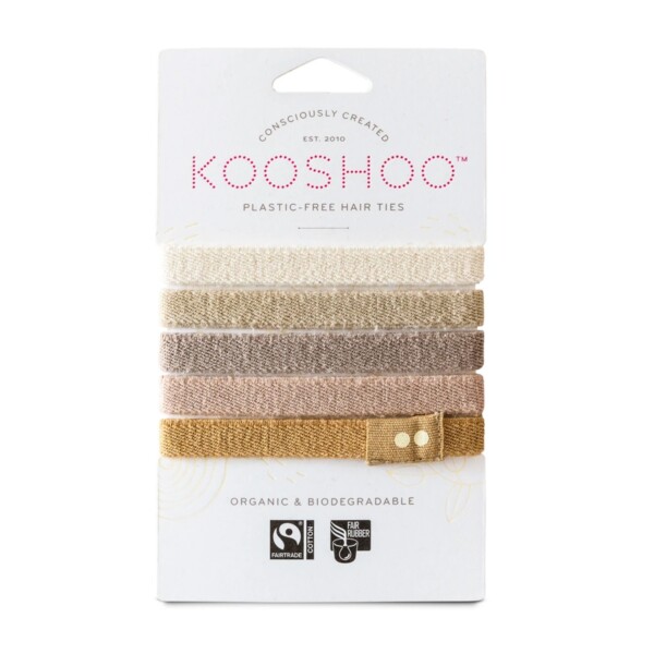 Blonde Organic Plastic-free Hair Ties - 5 Pack