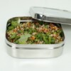 A Slice of Green Large Stainless Steel Square Food Container Open