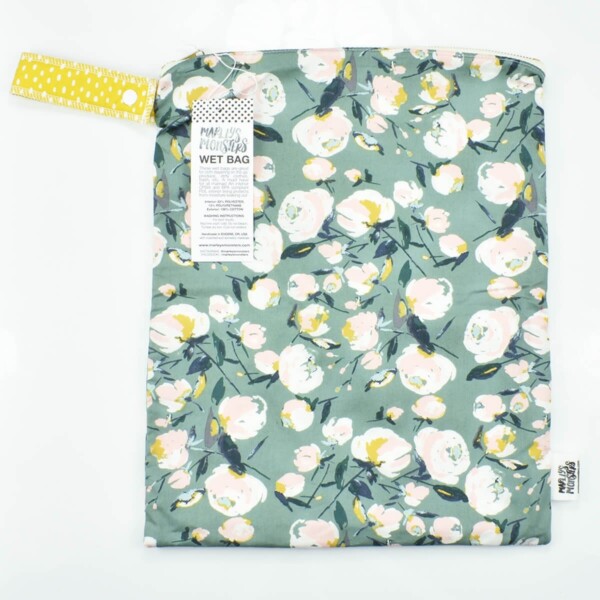 Large Nappy Wet Bags - Sage Bouquet