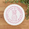 Your Green Kitchen Edgy Moose Medium Cotton Bowl Cover Pink Pineapple Print