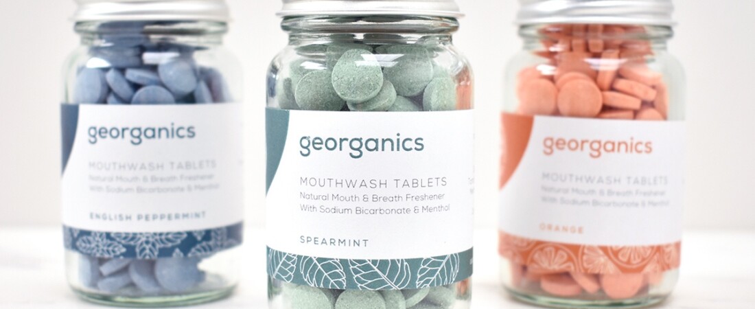 Georganics mouthwash tablets different flavours