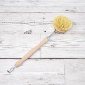 Eco Living Natural Bristle Wooden Dish Brush