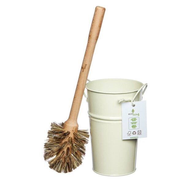 Natural Bristle Large Toilet Brush & Holder - Image 2