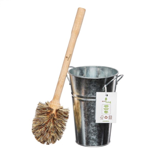Natural Bristle Large Toilet Brush & Holder