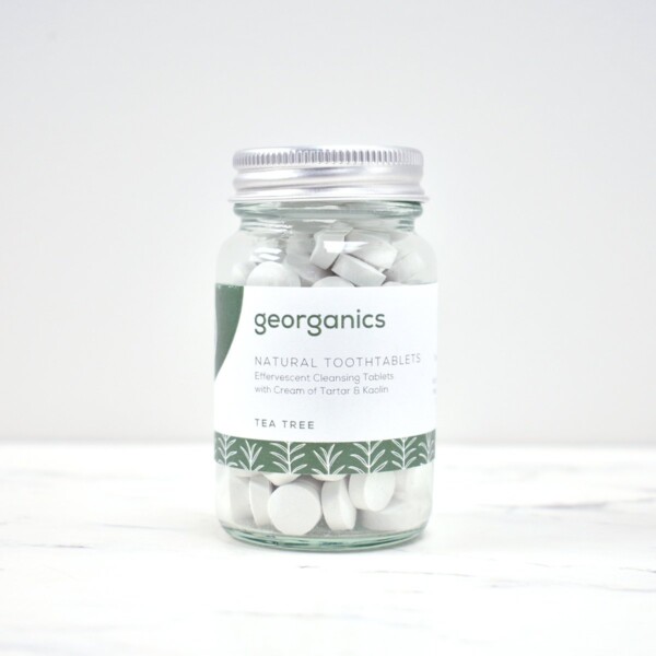 Georganics Toothpaste Tablets , dental care, dental hygiene, vegan friendly, toothtablets, travel essentials, tea tree,