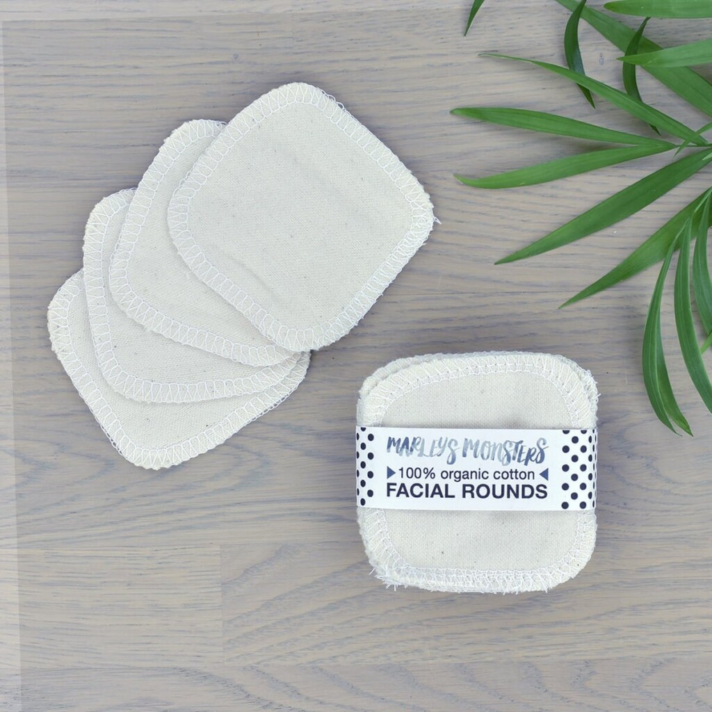 Marley's Monsters Organic Cotton Facial Rounds Naturals