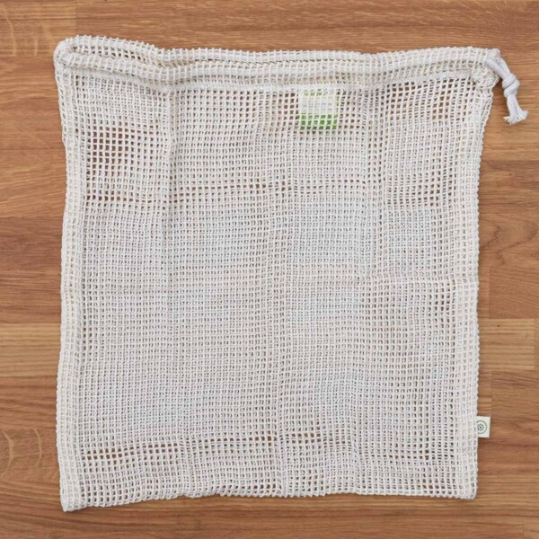 A Slice of Green Large Empty Organic Cotton Net Produce Bag